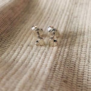 RETIRED James Avery tiny heart ear posts - silver